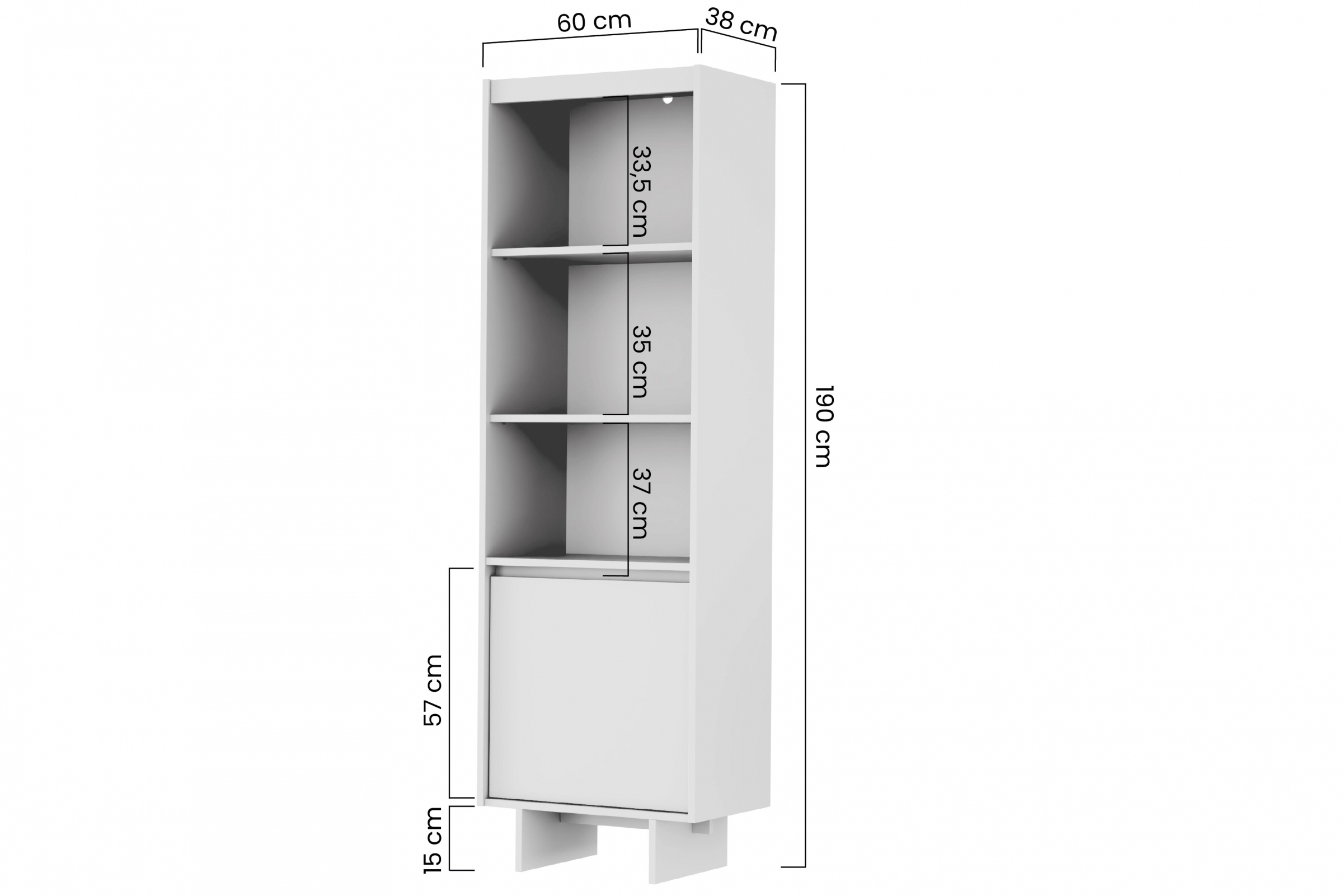 Regał Zolia 60 cm - kaszmir - Wyprzedaż ekspozycji Regał Zolia 60 cm - kaszmir - Wyprzedaż ekspozycji