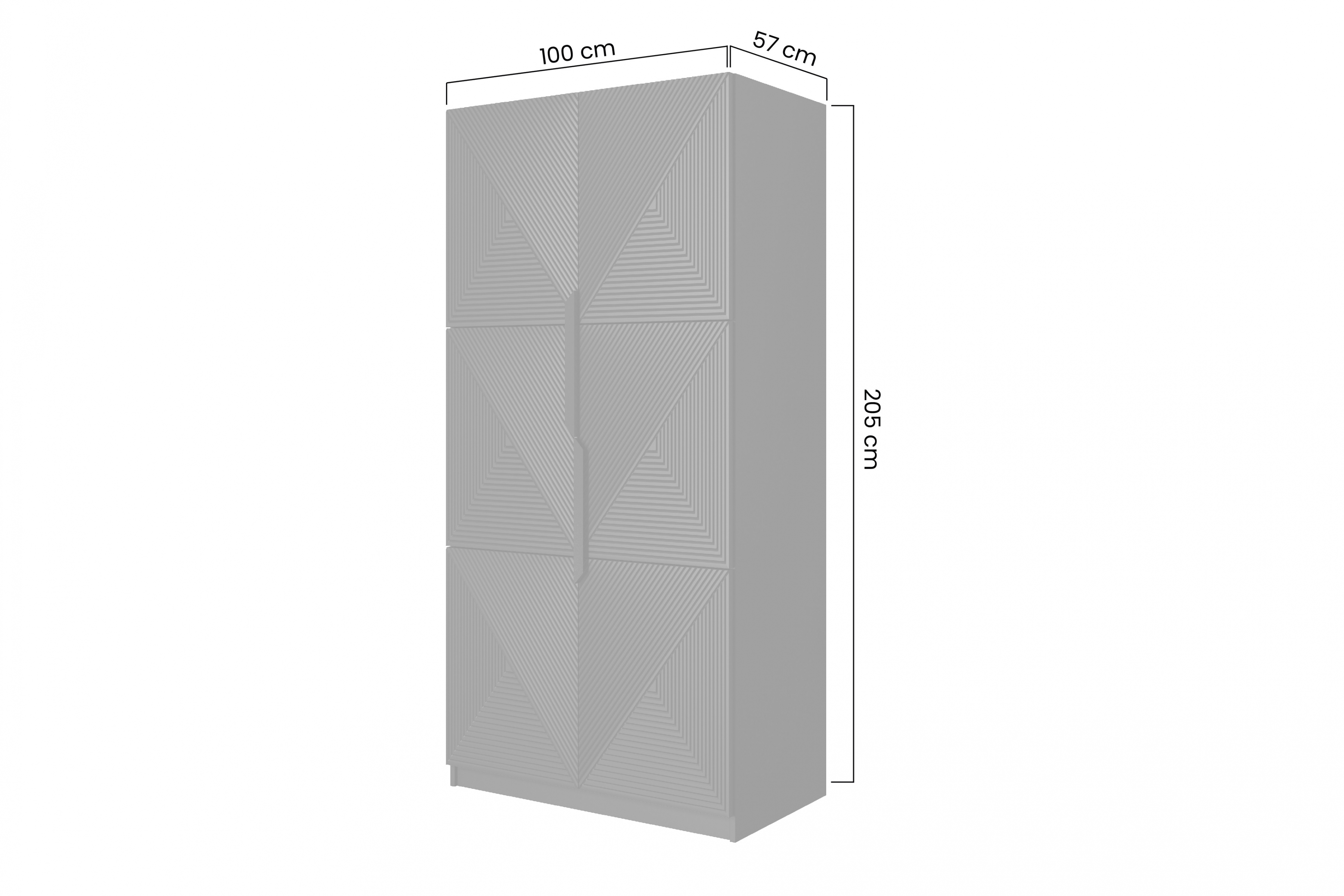 Szafa Asha 100 cm z ryflowanym frontem i metalowymi uchwytami- czarny mat / czarne uchwyty - Wyprzedaż ekspozycji Szafa Asha 100 cm z ryflowanym frontem i metalowymi uchwytami- czarny mat / czarne uchwyty - Wyprzedaż ekspozycji