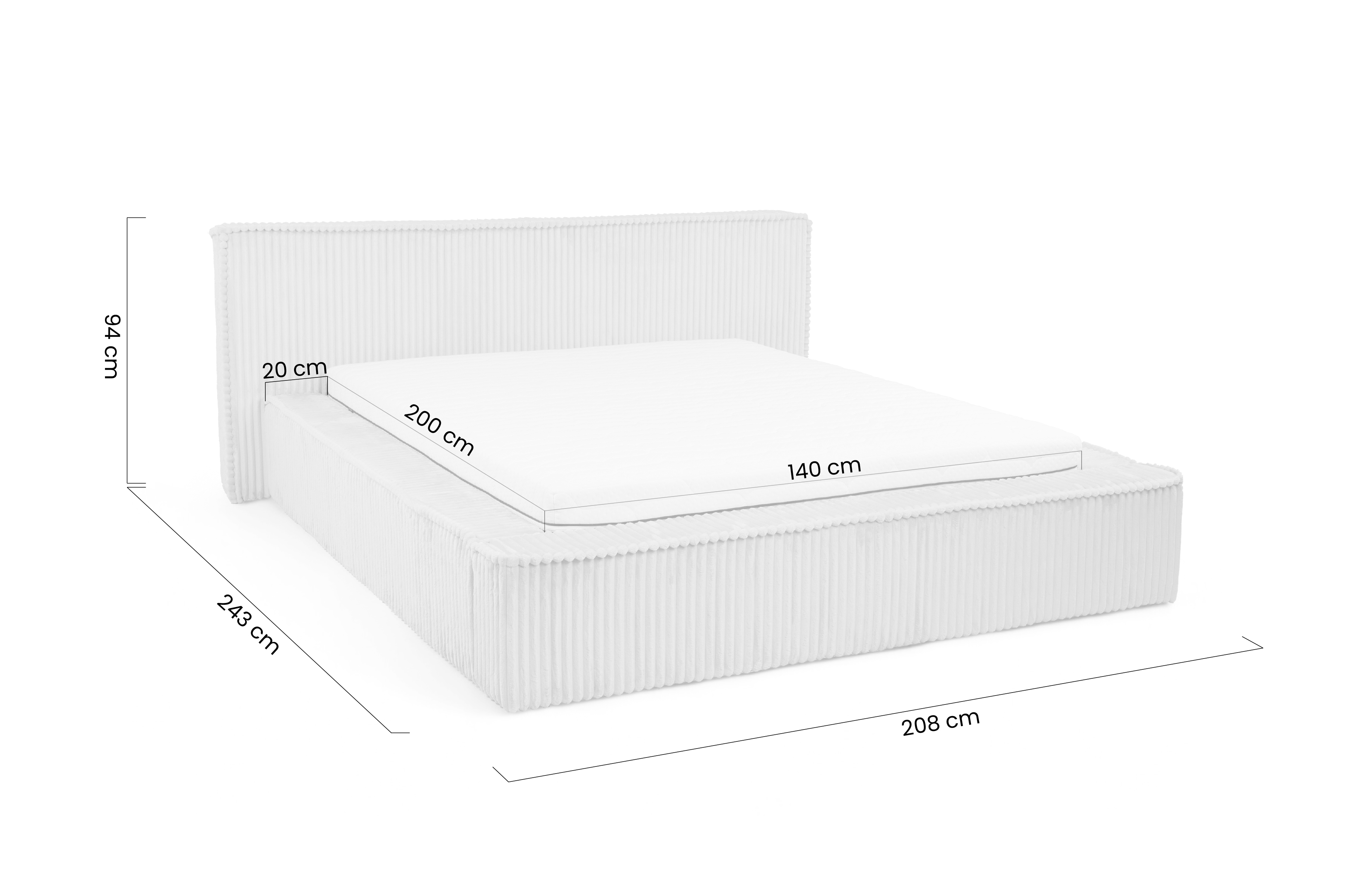 Łóżko tapicerowane Halis 140x200 ze stelażem i pojemnikiem - zielony plusz Tilia 37  Łóżko tapicerowane Halis 140x200 ze stelażem i pojemnikiem - zielony plusz Tilia 37 