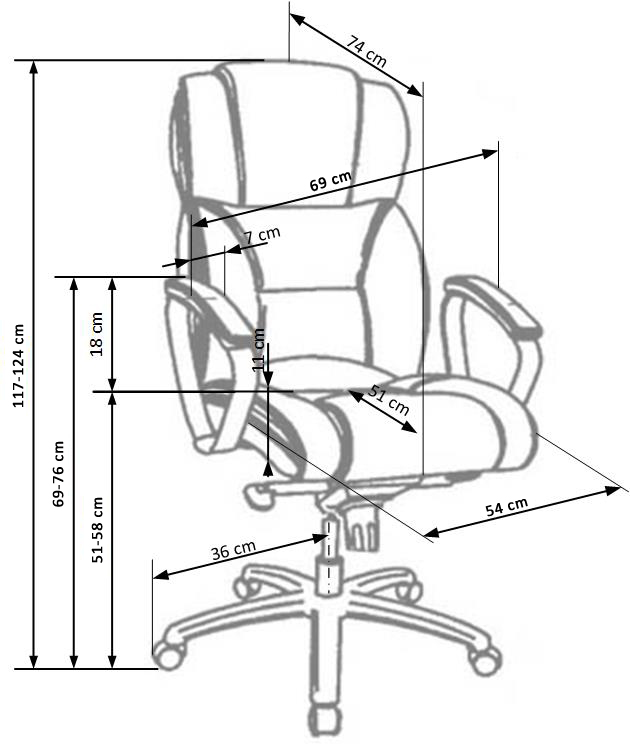 Fotel biurowy Foster ciemny brąz - skóra fotel biurowy foster ciemny brąz - skóra