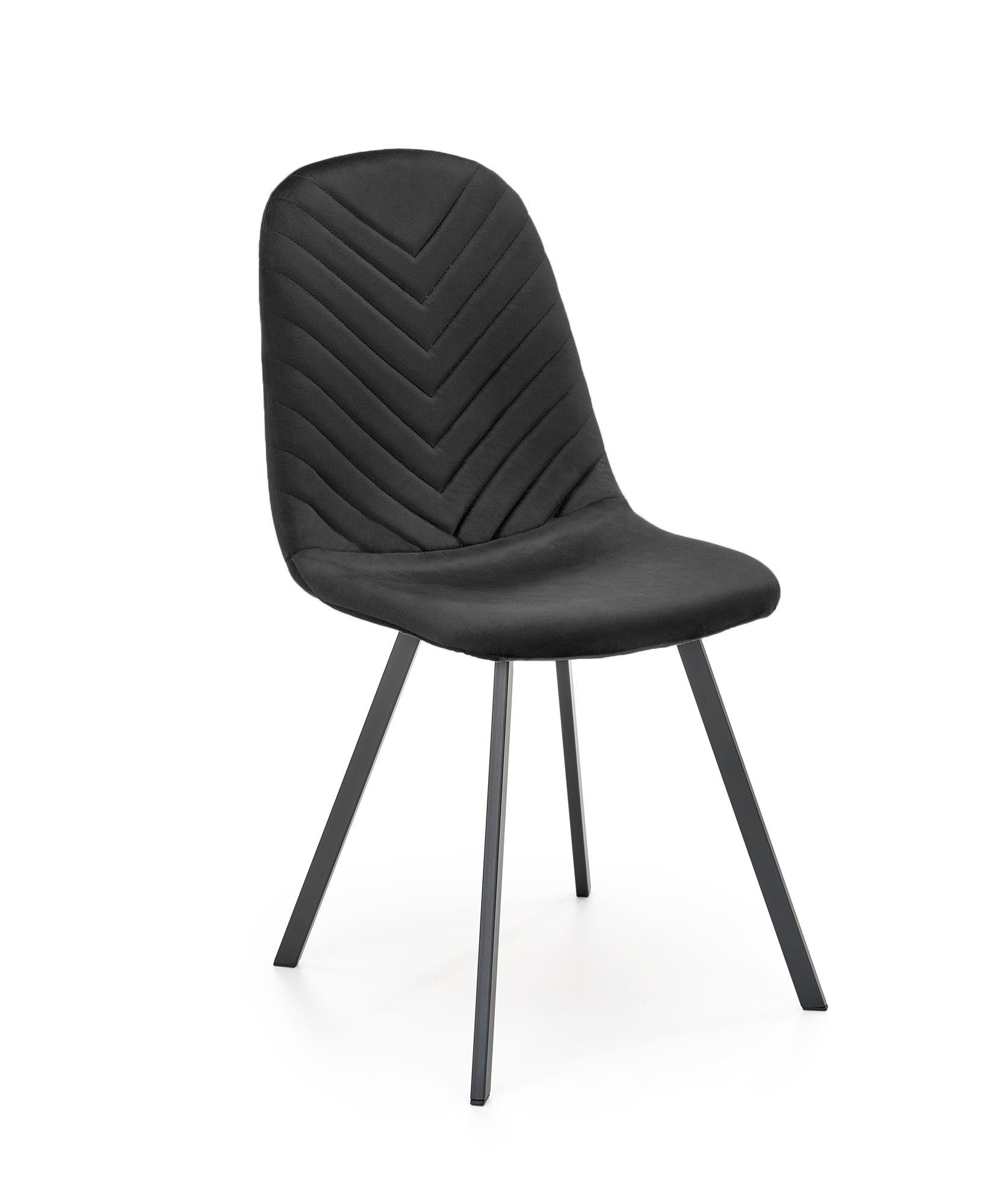 Krzesło tapicerowane K462 - czarny / czarne nogi Krzesło tapicerowane K462 - czarny / czarne nogi