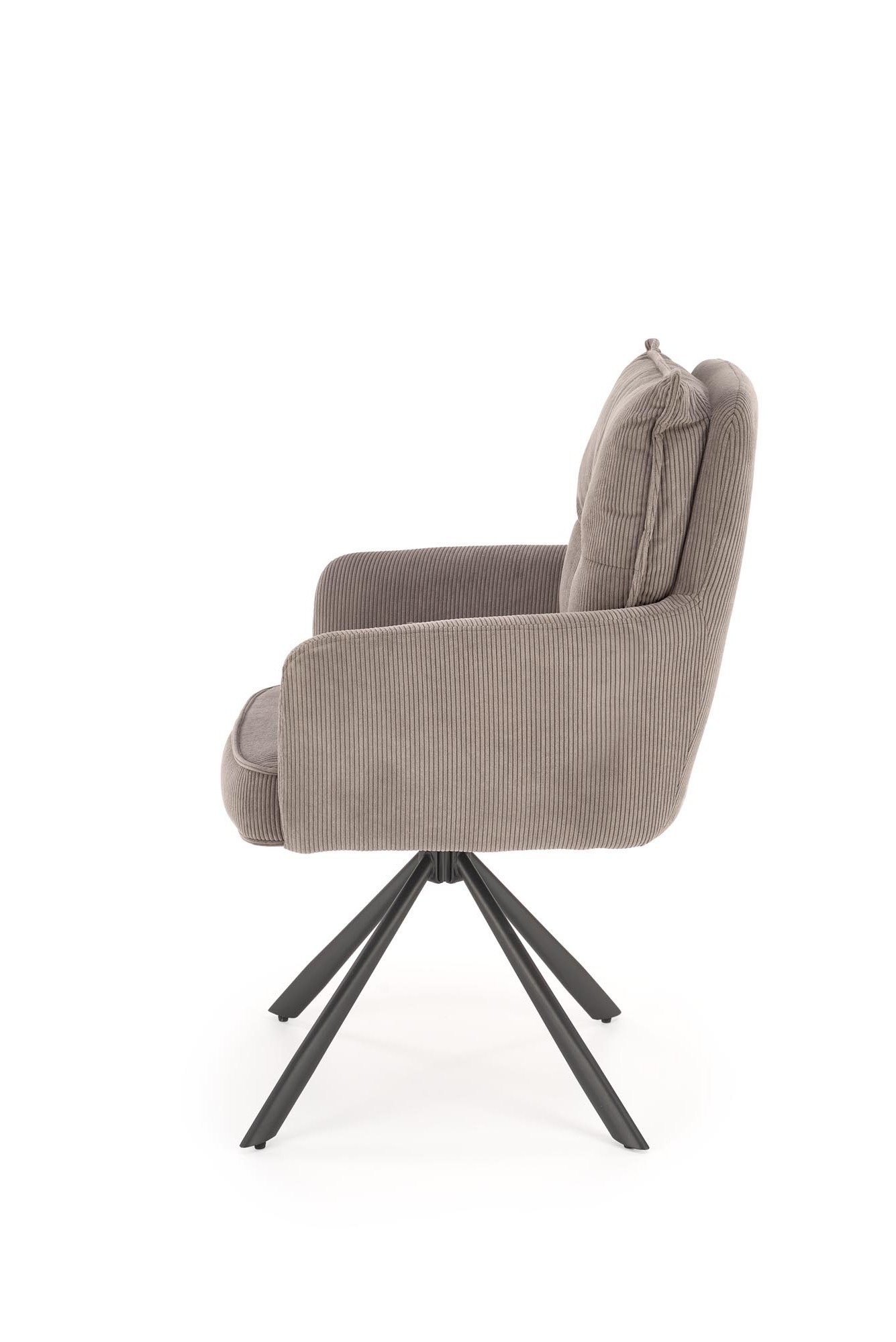 Krzesło z podłokietnikami K528 obrotowe - popielaty sztruks Krzesło z podłokietnikami K528 obrotowe - popielaty sztruks