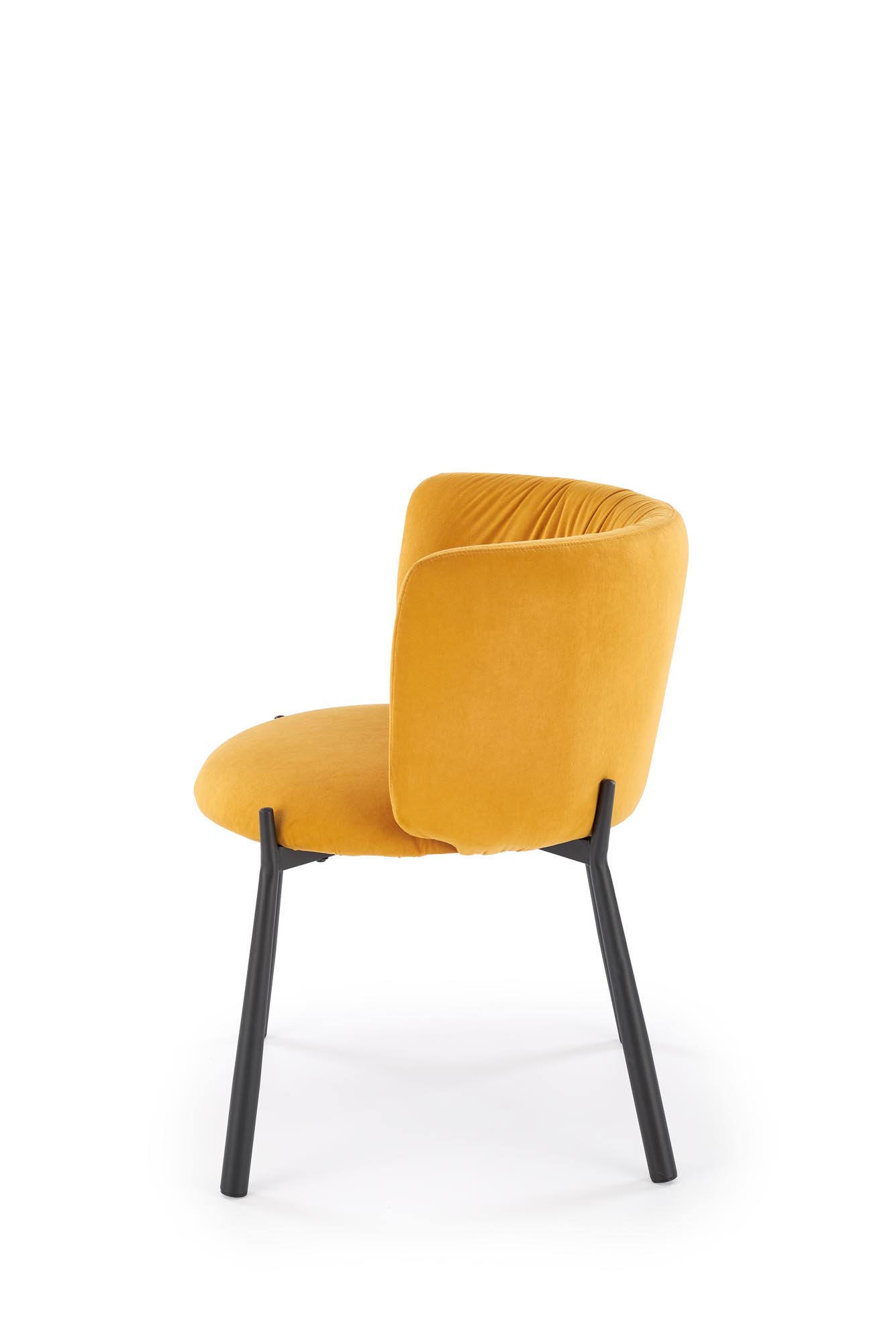 Krzesło tapicerowane K531 - musztardowy welwet Mavel 68 / czarne nogi Krzesło tapicerowane K531 - musztardowy welwet Mavel 68 / czarne nogi