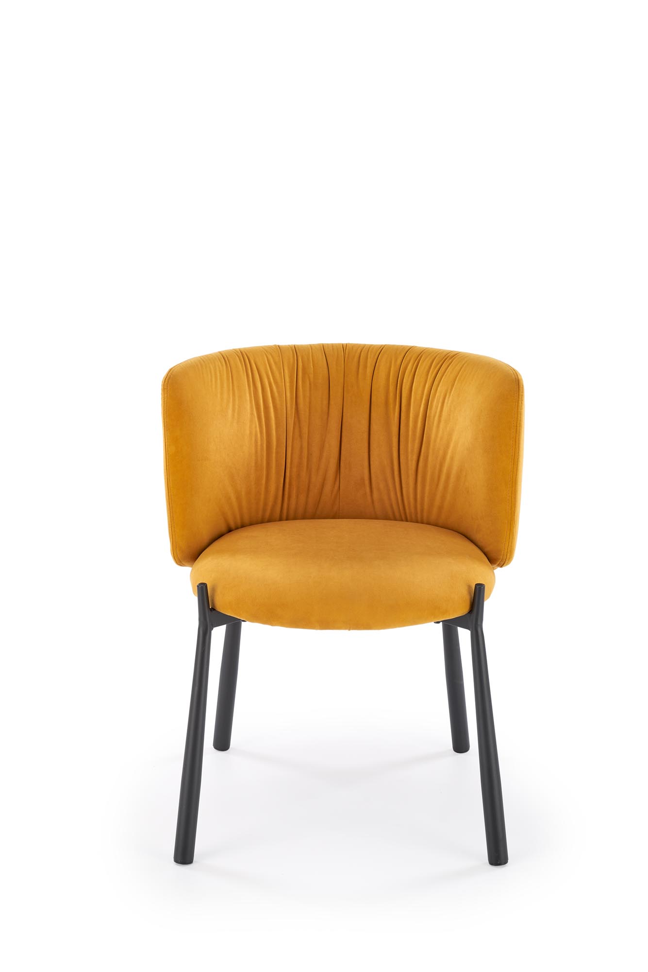 Krzesło tapicerowane K531 - musztardowy welwet Mavel 68 / czarne nogi Krzesło tapicerowane K531 - musztardowy welwet Mavel 68 / czarne nogi