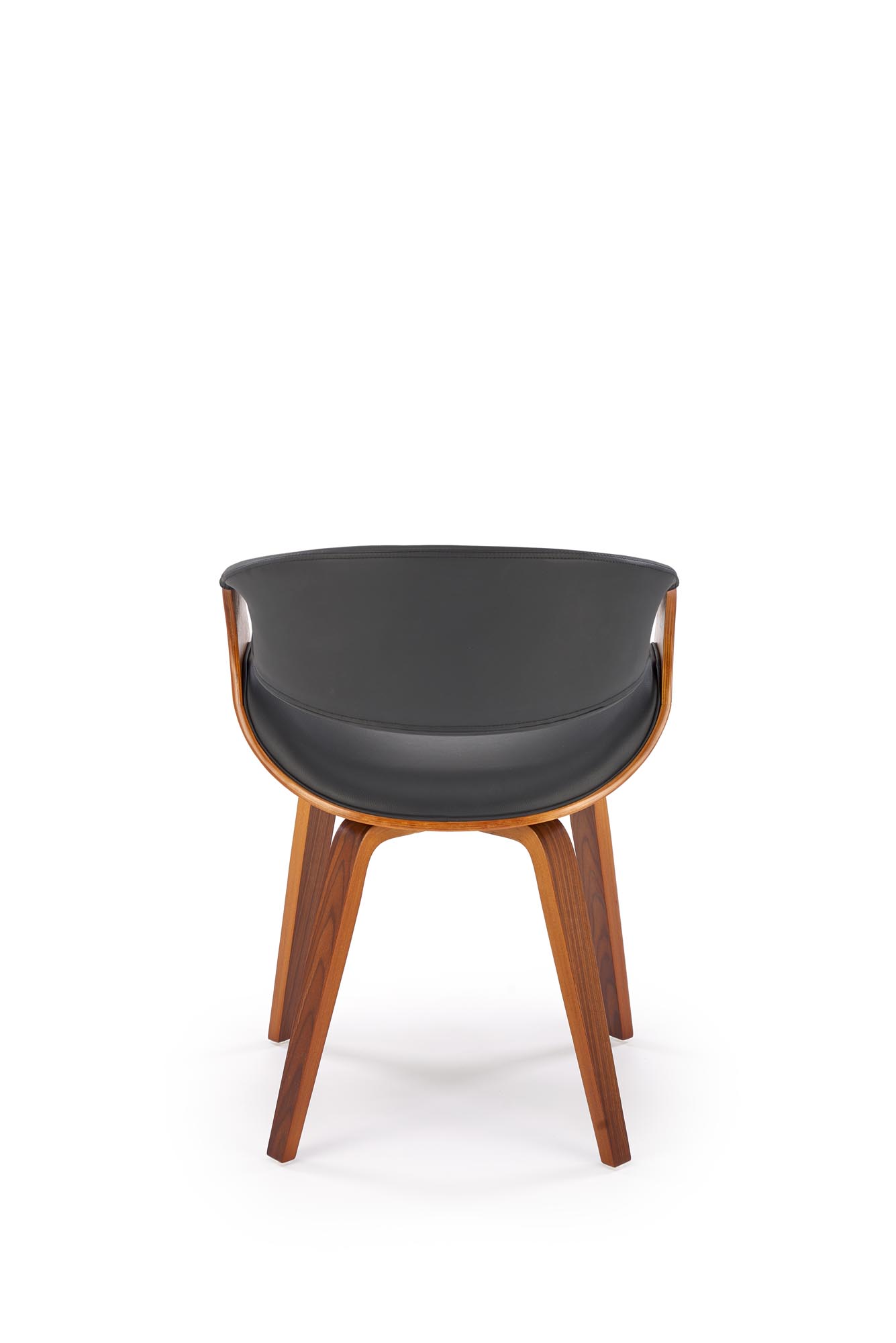 Krzesło drewniane K544 - ekoskóra czarna / orzech Krzesło drewniane K544 - ekoskóra czarna / orzech