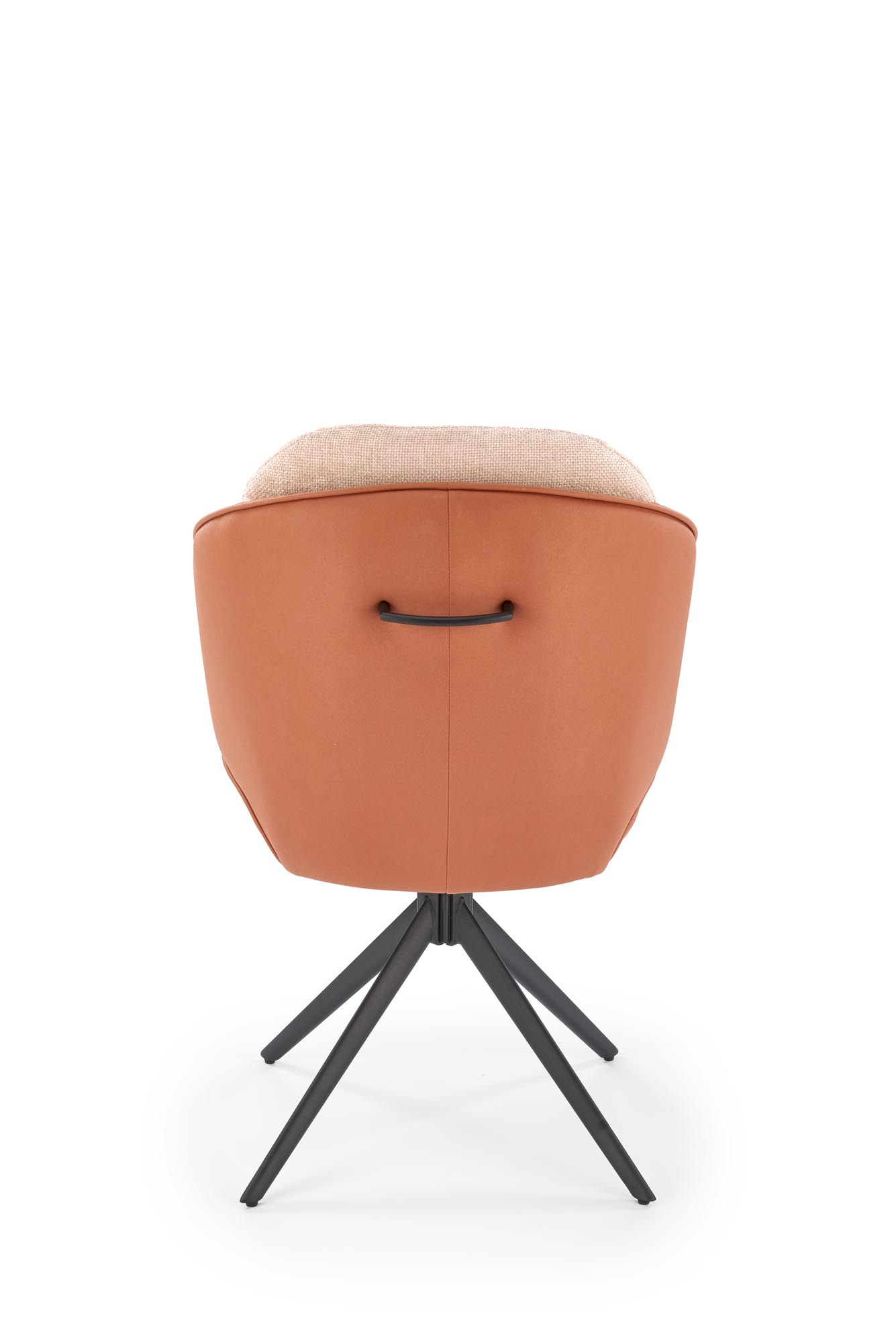 Krzesło tapicerowane K554 obracane - brązowy / beżowy Krzesło tapicerowane K554 obracane - brązowy / beżowy
