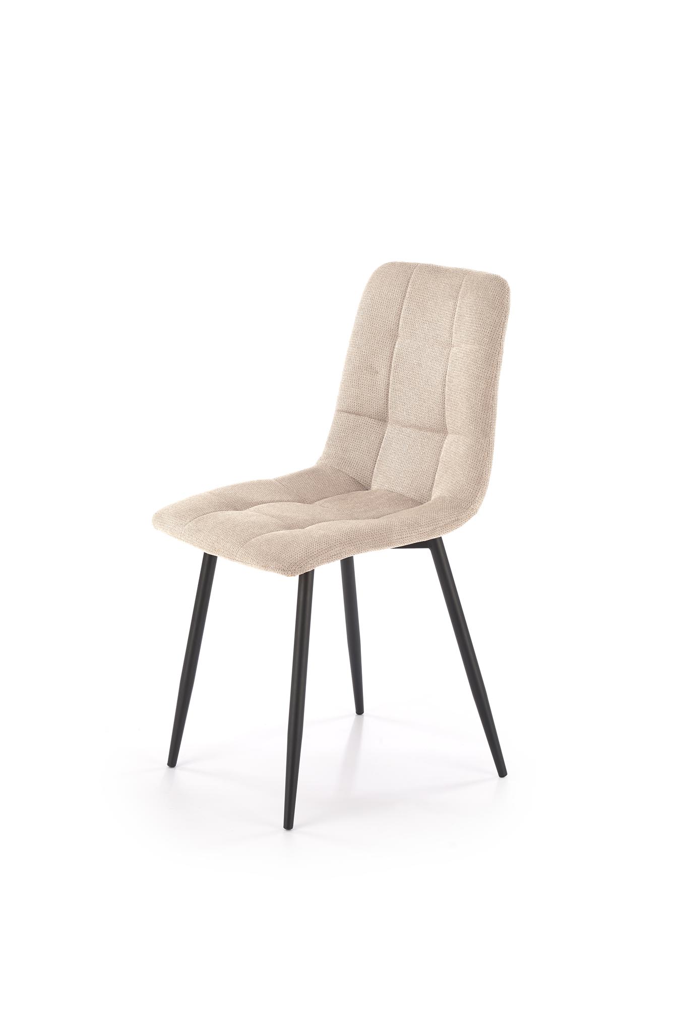 Krzesło tapicerowane K560 - beżowy / czarne nogi  Krzesło tapicerowane K560 - beżowy / czarne nogi 