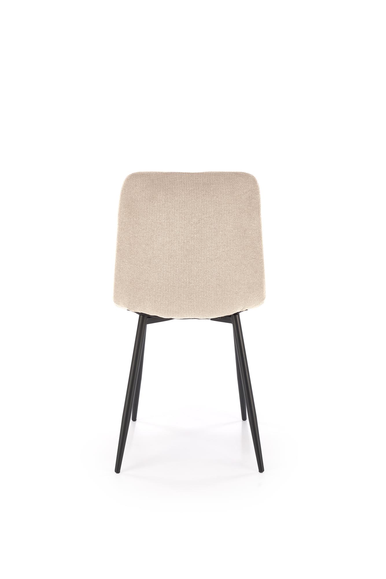 Krzesło tapicerowane K560 - beżowy / czarne nogi  Krzesło tapicerowane K560 - beżowy / czarne nogi 