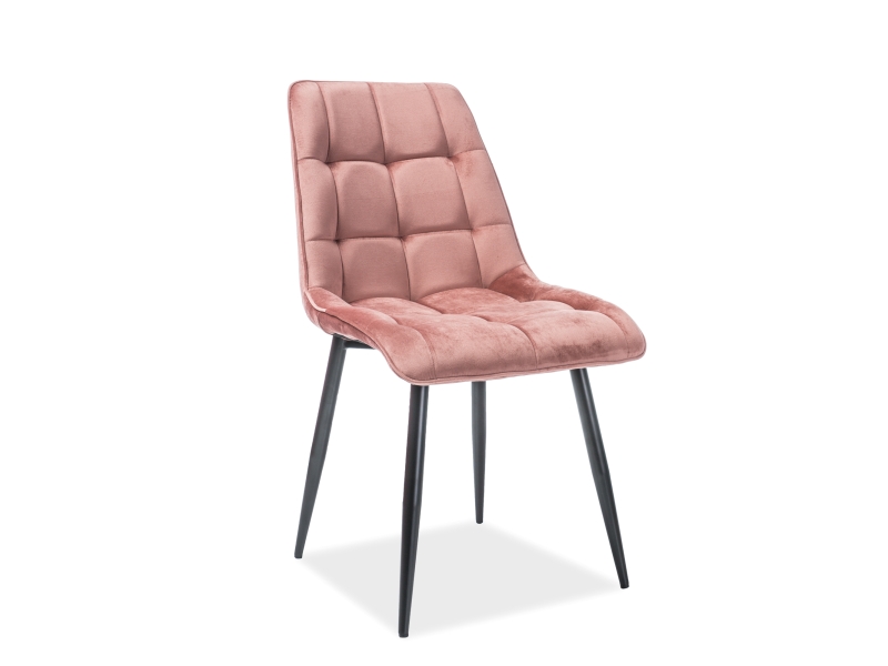 Krzesło Chic Velvet - róż antyczny bluvel 52 / czarny krzesło chic velvet - róż antyczny bluvel 52 / czarny 