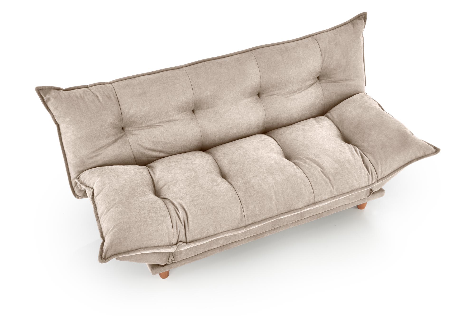 Sofa rozkładana Pillow - welwet beżowy Dilja 28 Sofa rozkładana Pillow - welwet beżowy Dilja 28