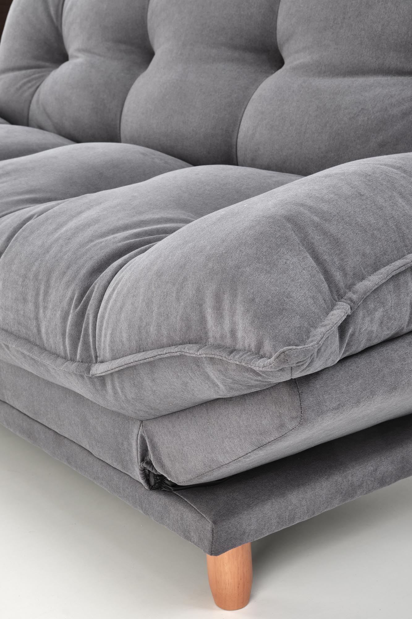 Sofa rozkładana Pillow - welwet popielaty Dilja 14 Sofa rozkładana Pillow - welwet popielaty Dilja 14