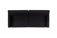 Sofa do półkotapczanu Elegantia 160 cm - Austin 21 Black czarna sofa Elegantia z poduszkami na oparciu 