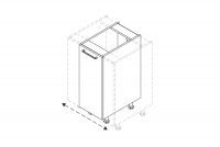 KAMMONO F11 D__.1/SPEC - szafka kuchenna dolna regulowana w zakresie 41-59cm Szafka kuchenna dolna Kammono F11 D__.1/SPEC regulowana w zakresie 41-59cm