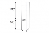 KAMMONO F11 SD60D2/71 - słupek kuchenny Słupek kuchenny Kammono F11 SD60D2/71 dwudrzwiowy