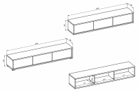 Szafka RTV Frida 38 - 180 cm - dąb artisan / biały Szafka RTV Frida 38 - 180 cm - dąb artisan / biały