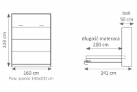 Półkotapczan pionowy Genius 140x200 - congo / kaszmir Półkotapczan pionowy Genius 140x200 - congo / kaszmir