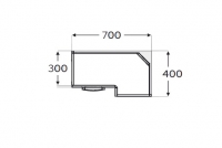 Szafka kuchenna wisząca Kammono F11 WRP70x40/71 narożna jednodrzwiowa Szafka kuchenna wisząca Kammono F11 WRP70x40/71 narożna jednodrzwiowa