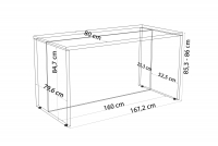 Wyspa Kuchenna KAMMONO 160cm - dąb hikora / marmur czarny Wyspa Kuchenna KAMMONO 160cm - dąb hikora / marmur czarny