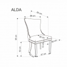 Krzesło tapicerowane Alda - ciemny zielony welwet Krzesło tapicerowane Alda - ciemny zielony welwet