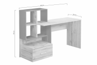 Biurko młodzieżowe Grosso 149 cm - dąb złoty / biały Biurko młodzieżowe Grosso 149 cm - dąb złoty / biały