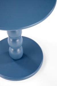 Stolik kawowy okrągły Cirilla 40 cm - niebieski Stolik kawowy okrągły Cirilla 40 cm - niebieski