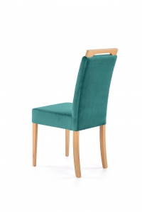 Krzesło tapicerowane Clarion - dąb miodowy / zielony welur Monolith 37 Krzesło tapicerowane Clarion - dąb miodowy / zielony welur Monolith 37