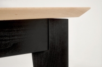 Stół rozkładany Edmondo 160-240x90 cm - dąb naturalny / czarne nogi Stół rozkładany Edmondo 160-240x90 cm - dąb naturalny / czarne nogi