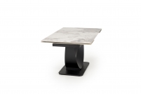 Stół rozkładany Fernando 160-240x92 cm - biały marmur / czarne nogi Stół rozkładany Fernando 160-240x92 cm - biały marmur / czarne nogi