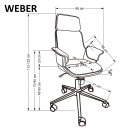 Fotel gabinetowy Weber - orzech / czarny fotel gabinetowy weber - orzech / czarny