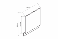 Front do zmywarki 60cm z panelem odkrytym Anika 60 PO - grafit Front do zmywarki 60cm z panelem odkrytym Anika 60 PO - grafit