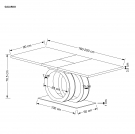 Stół rozkładany Galardo 160-200x90 cm - biały / złoty Stół rozkładany Galardo 160-200x90 cm - biały / złoty