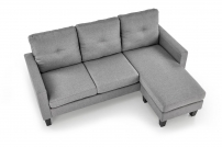 Sofa Gerson 180 cm z podnóżkiem - popielaty Sofa Gerson 180 cm z podnóżkiem - popielaty