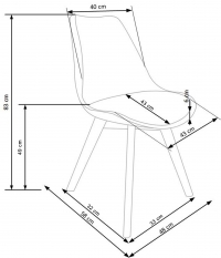 K246 krzesło bezbarwny / buk k246 krzesło bezbarwny / buk