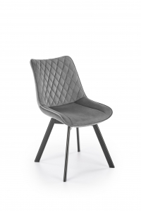 Krzesło tapicerowane K520 - ciemny popiel k520 krzesło nogi - czarne, siedzisko - ciemny popiel (1p=2szt)
