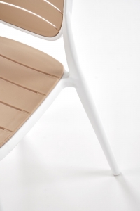 Krzesło K529 - biały / naturalny Krzesło K529 - biały / naturalny