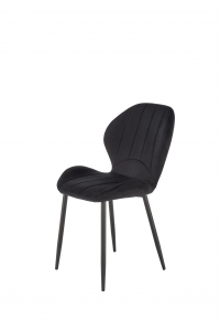 Krzesło tapicerowane K538 - welwet czarny Bluvel 19 / czarne nogi Krzesło tapicerowane K538 - welwet czarny Bluvel 19 / czarne nogi