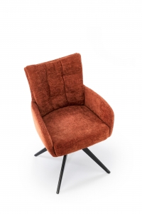 Krzesło tapicerowane K540 obrotowe - szenil cynamonowy Haga 44 / czarne nogi Krzesło tapicerowane K540 obrotowe - szenil cynamonowy Haga 44 / czarne nogi
