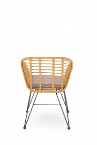 Krzesło rattanowe K541 - naturalny / popielaty Krzesło rattanowe K541 - naturalny / popielaty