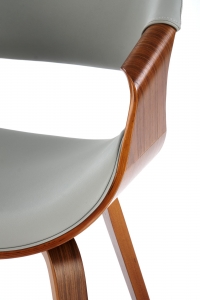 Krzesło drewniane K544 - ekoskóra popielaty / orzech Krzesło drewniane K544 - ekoskóra popielaty / orzech