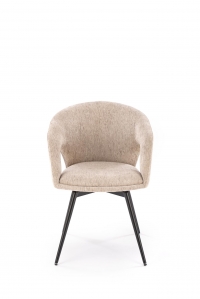 Krzesło tapicerowane K550 obrotowe - szenil beżowy Odin 28 / czarne nogi  Krzesło tapicerowane K550 obrotowe - szenil beżowy Odin 28 / czarne nogi 