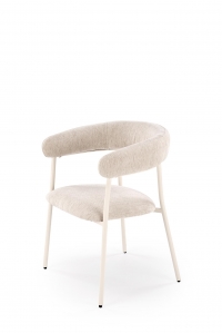 Krzesło tapicerowane K557 - plecionka jasny beż Odin 24 / białe nogi Krzesło tapicerowane K557 - plecionka jasny beż Odin 24 / białe nogi