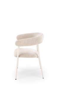 Krzesło tapicerowane K557 - plecionka jasny beż Odin 24 / białe nogi Krzesło tapicerowane K557 - plecionka jasny beż Odin 24 / białe nogi