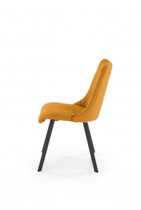 Krzesło tapicerowane K561 - musztardowy Vardo 66 / czarne nogi Krzesło tapicerowane K561 - musztardowy Vardo 66 / czarne nogi