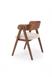 Krzesło drewniane K562 - orzech / jasny beżowy Krzesło drewniane K562 - orzech / jasny beżowy
