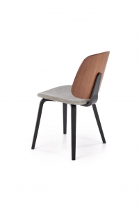 Krzesło drewniane K563 - orzech / popielaty / czarny Krzesło drewniane K563 - orzech / popielaty / czarny
