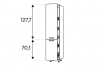 KAMMONO F11 SCMAX30/71 - słupek kuchenny z koszem CARGO Słupek kuchenny Kammono F11 SCMAX30/71 z koszem CARGO