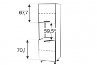 KAMMONO F11 SDP60/71 - słupek kuchenny do zabudowy piekarnika Słupek kuchenny Kammono F11 SDP60/71 do zabudowy piekarnika