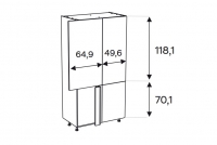 Słupek kuchenny Kammono F11 SPRP115x65 narożny  Słupek kuchenny Kammono F11 SPRP115x65 narożny 