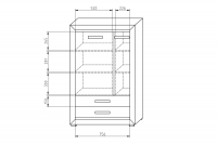 Komoda dwudrzwiowa Santori 90 cm Komoda dwudrzwiowa Santori 90 cm