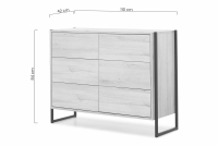 Komoda z szufladami Loft Lorenzo 110 cm - dąb lorenzo Komoda z szufladami Loft Lorenzo 110 cm - dąb lorenzo